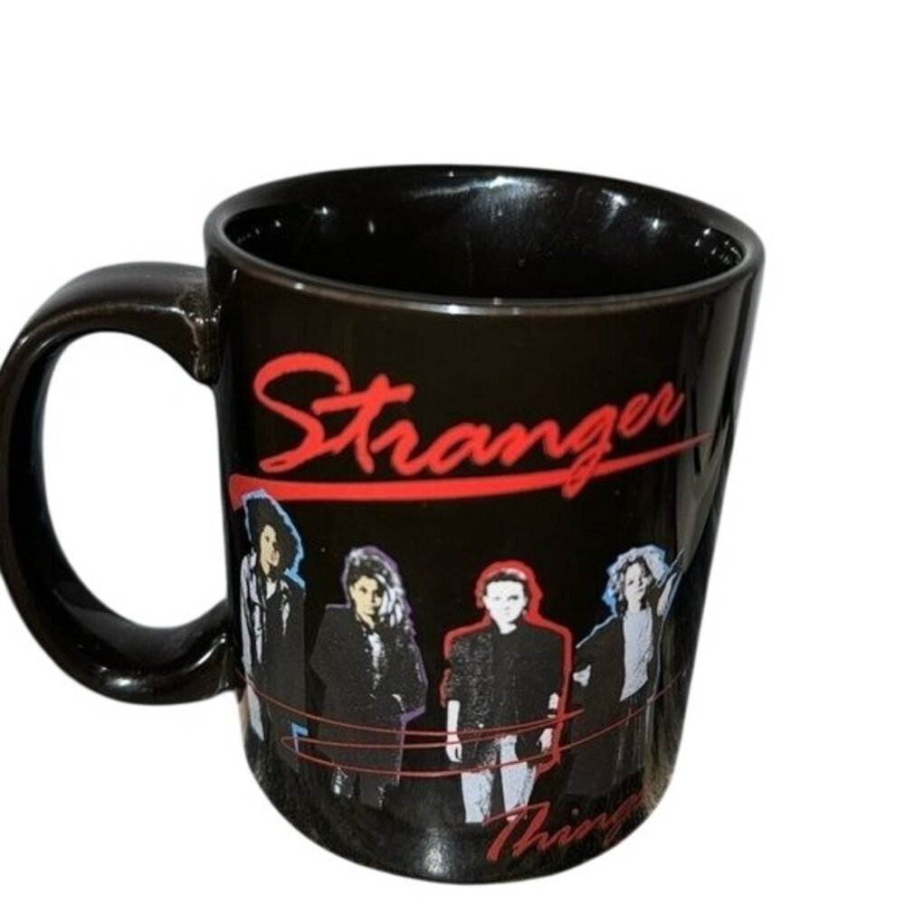 Stranger Things Official Netflix Black Ceramic Mug